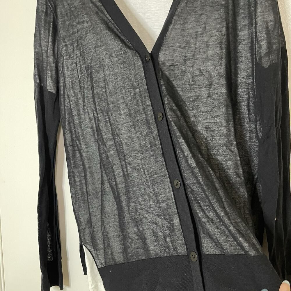 T Alexander Wang Double Layer Black Button Front … - image 3